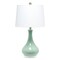 Mod Lighting and Decor Droplet Ceramic Table Lamp with Empire Shade - 26.25" - White and Green